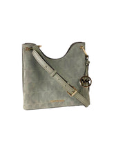 Michael Kors Joan Large Perforated Suede Leather Slouchy Messenger Handbag (Army Green) -   -  Michael Kors.